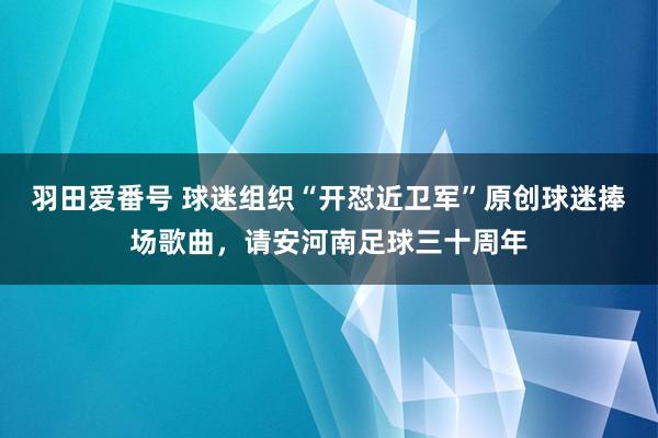 羽田爱番号 球迷组织“开怼近卫军”原创球迷捧场歌曲，请安河南足球三十周年
