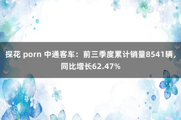 探花 porn 中通客车：前三季度累计销量8541辆，同比增长62.47%