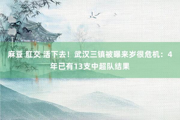 麻豆 肛交 活下去！武汉三镇被曝来岁很危机：4年已有13支中超队结果