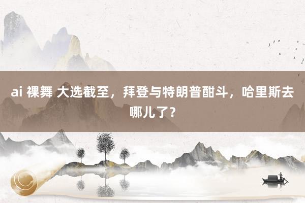 ai 裸舞 大选截至，拜登与特朗普酣斗，哈里斯去哪儿了？