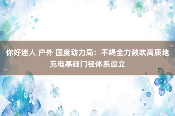 你好迷人 户外 国度动力局：不竭全力鼓吹高质地充电基础门径体系设立