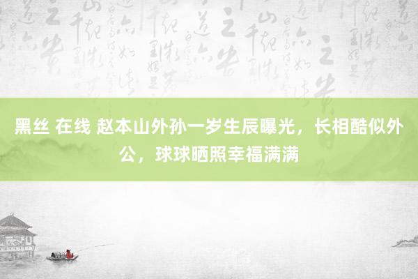 黑丝 在线 赵本山外孙一岁生辰曝光，长相酷似外公，球球晒照幸福满满